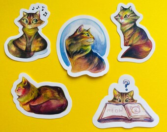 Matilda Sticker Pack, Cat Lovers, Cat Stickers, Die Cut Stickers