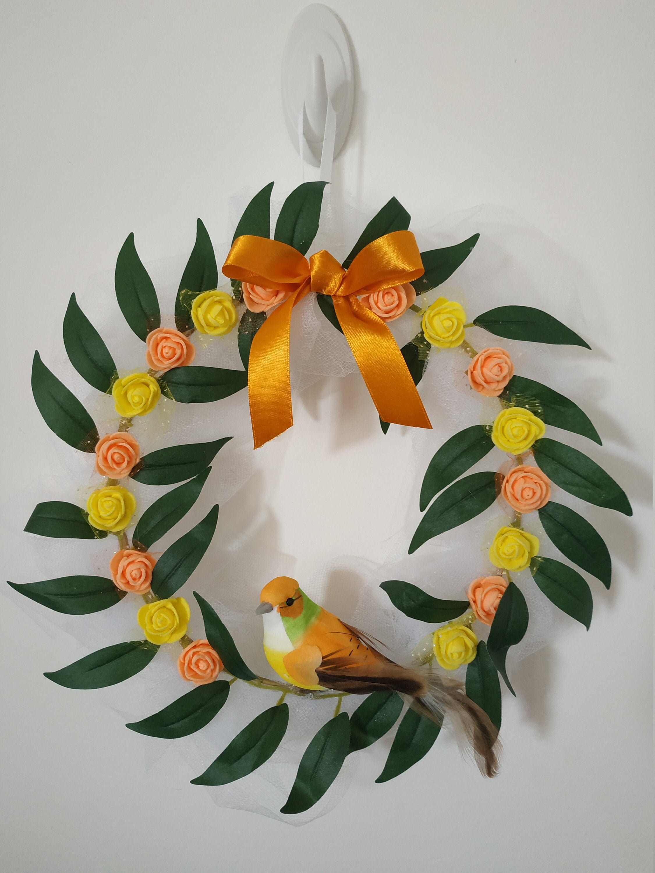 Décoration Couronne de Tulle Oiseau