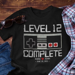 12nd Wedding Anniversary Gift - Level 12 Complete Video Gamer | Poster