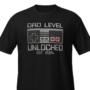Gamer Dad Gift, Leveled Up To Dad Level Unlocked Shirt, Funny New Dad Tshirt, Future Daddy, First Time Dad, Baby Announcement,Fathers Day
