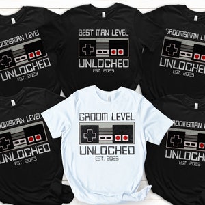 Groom Bachelor Party Shirts For Gamer Husband, Groomsmen Shirts, Best Man Shirt, Groom Crew Squad tshirts, Groom Team, Wedding Party Gift