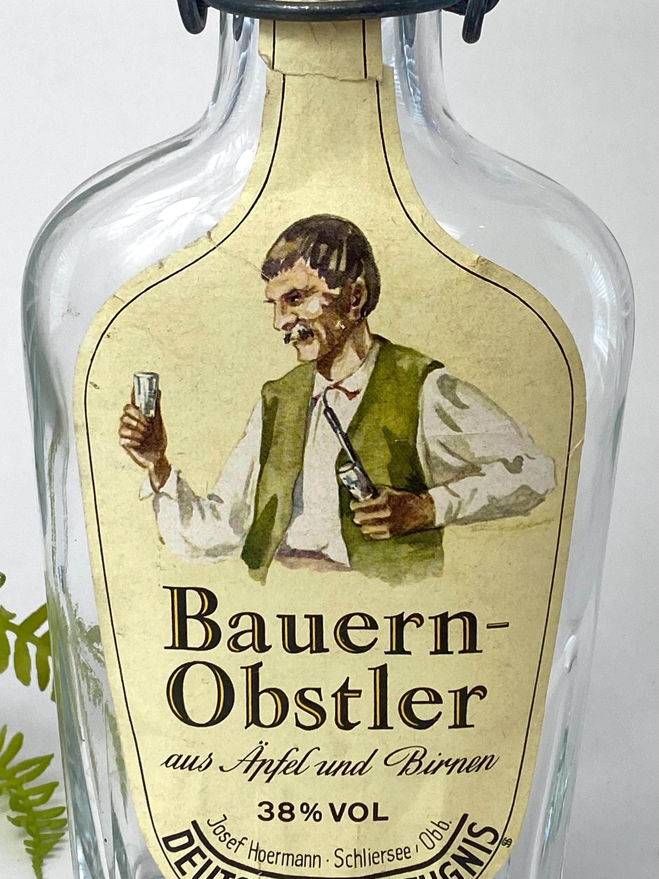 Vintage Bauern-obstler Bottle: German Apple Pear Brandy, Farmhouse