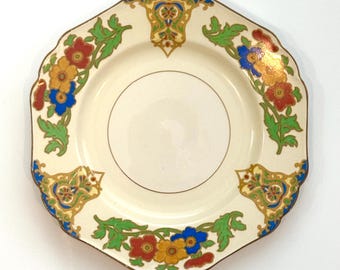 John Maddock Royal Ivory Minerva Teller 19 cm – Vintage English China, Florales Art Deco