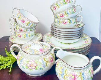 Juego de té antiguo Noritake / Nippon The Flamengo, servicio para 6 personas.