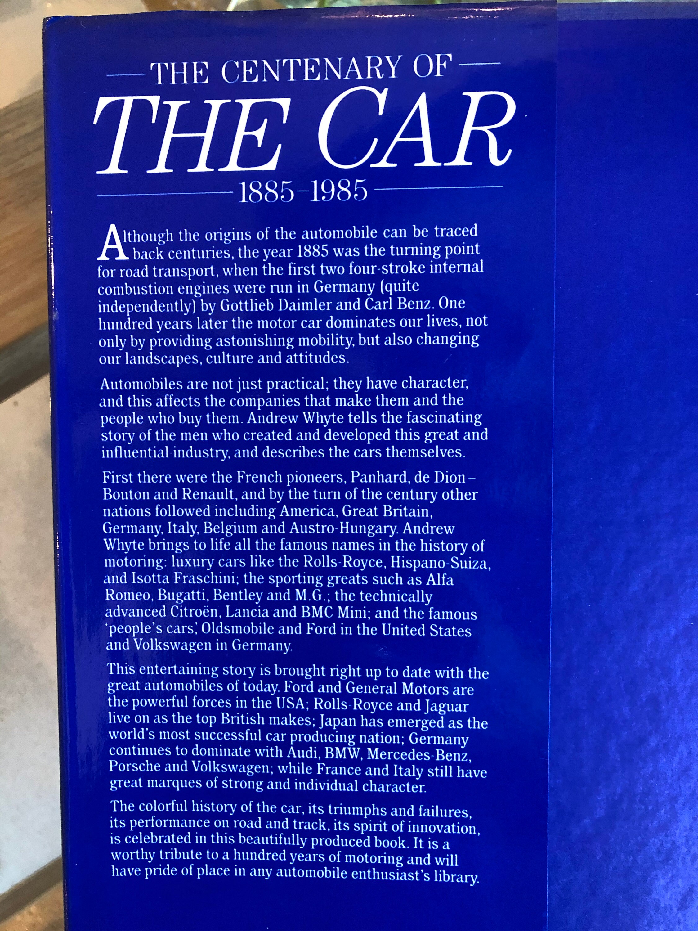 The Centenary of the Car history book collectible Andrew Etsy