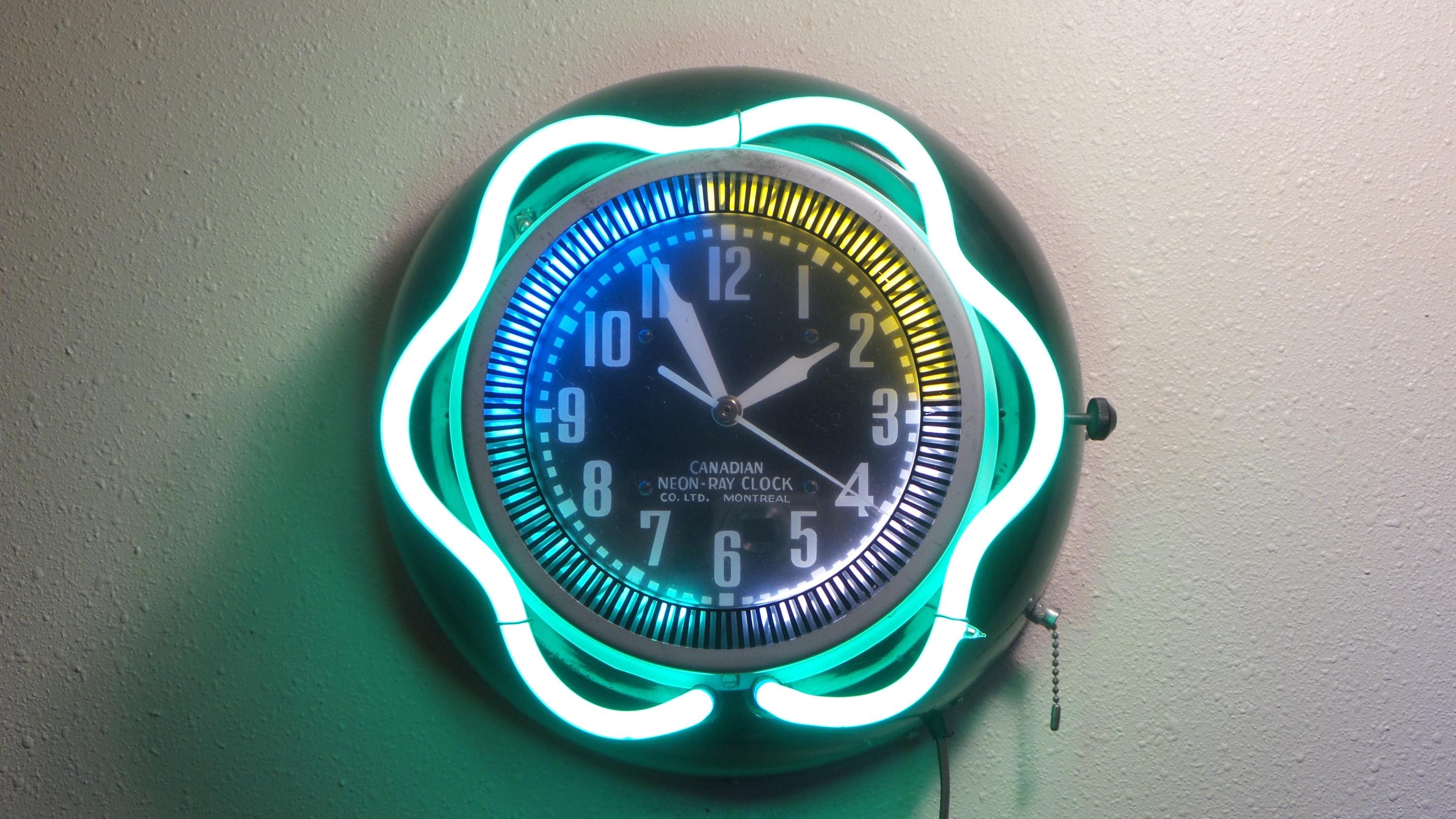 Original 1940s Canadian Multi-colored Neon Spinner Advertising