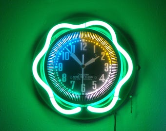 Original 1940s Canadian Multi-colored Neon Spinner Advertising