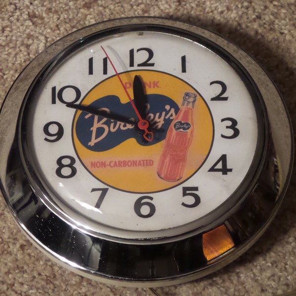Vintage Bireley's Soda Restaurant Old Store Advertising Kitchen Diner Clock