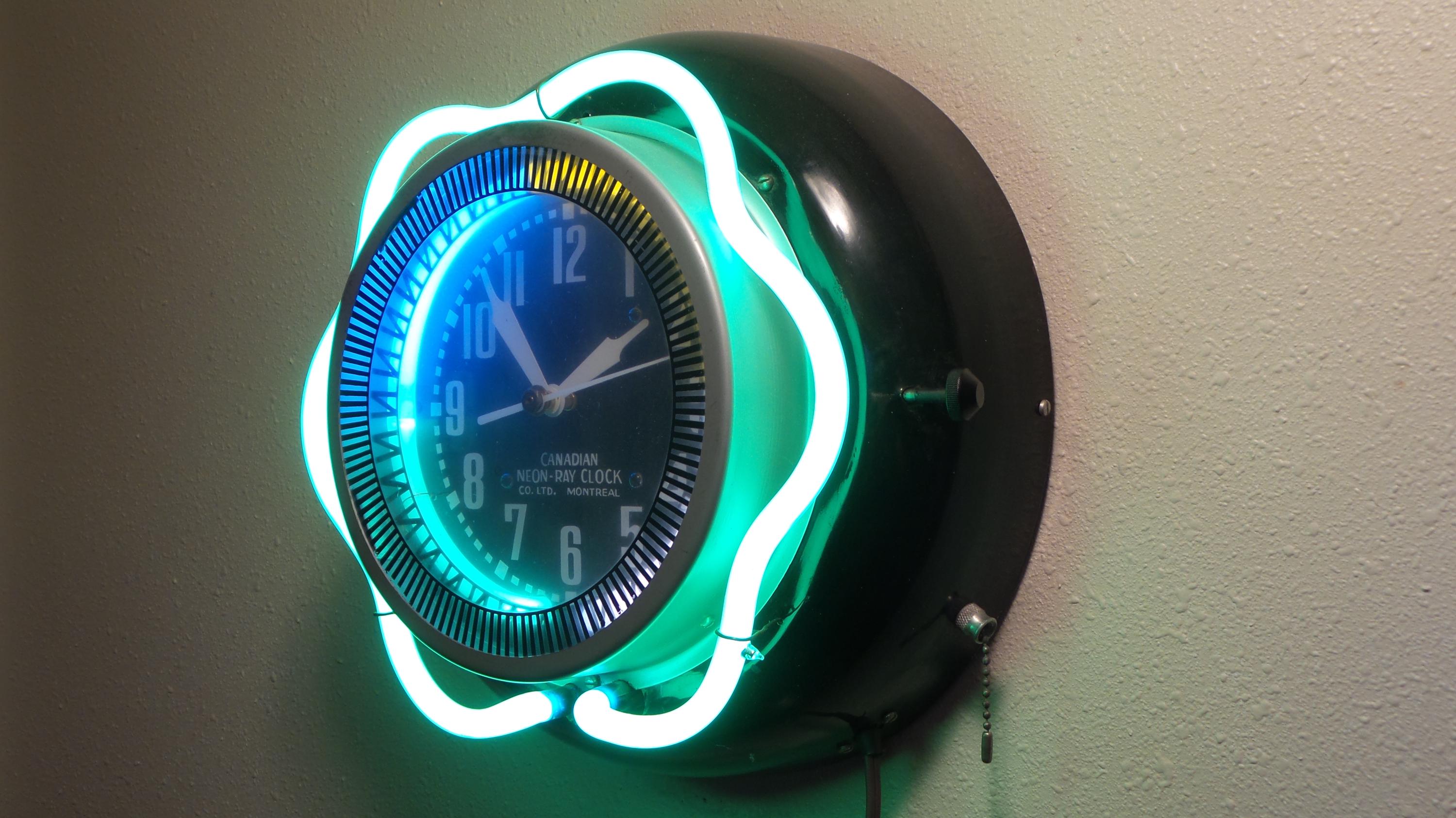 Original 1940s Canadian Multi-colored Neon Spinner Advertising