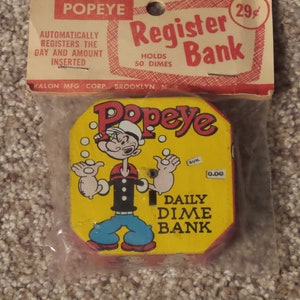 50s ポパイ ダイム バンク popeye Popeye Dime Bank - Etsy