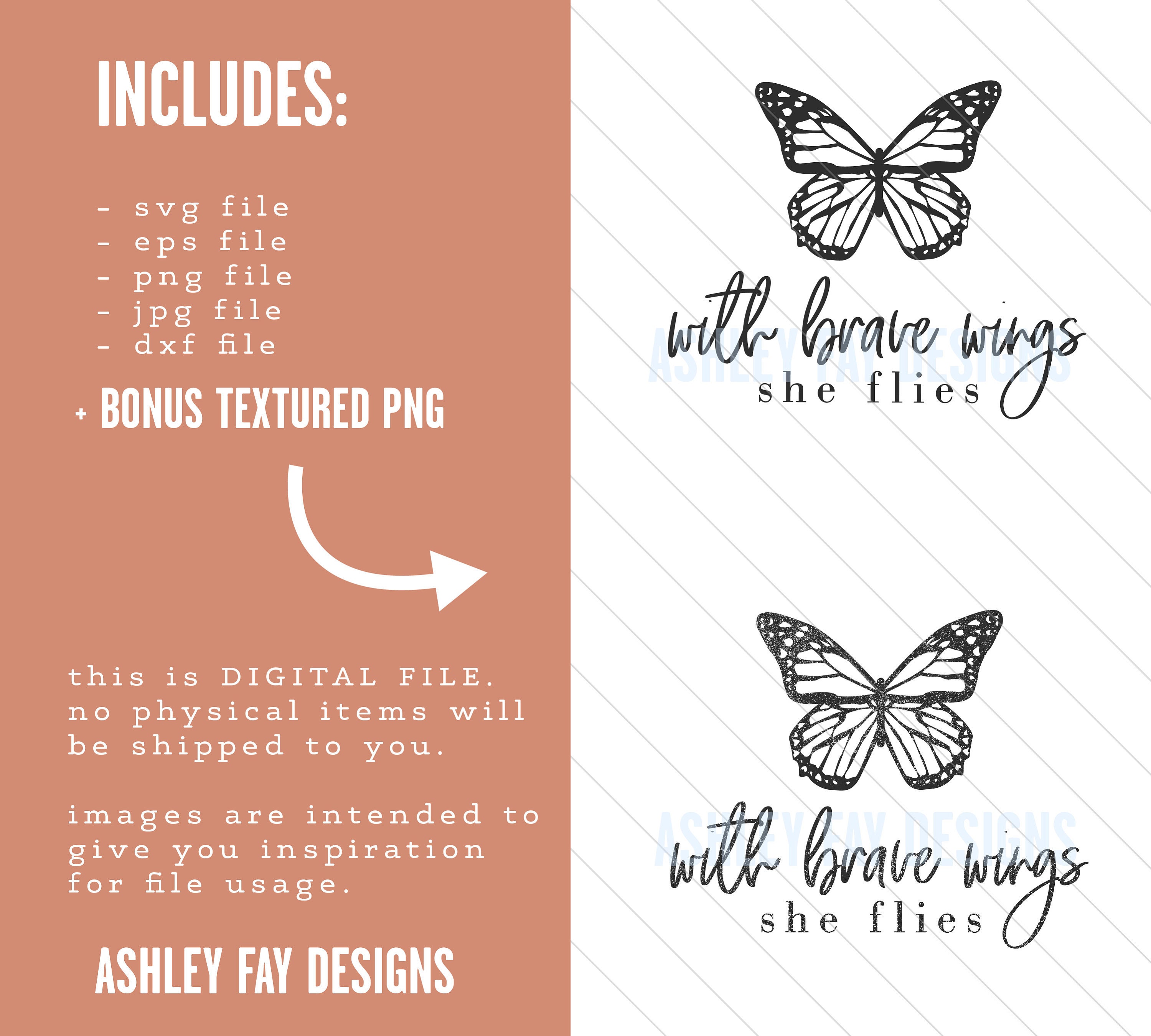 With Brave Wings She Flies Svg Motivational Svg Butterfly Svg Png Jpg ...