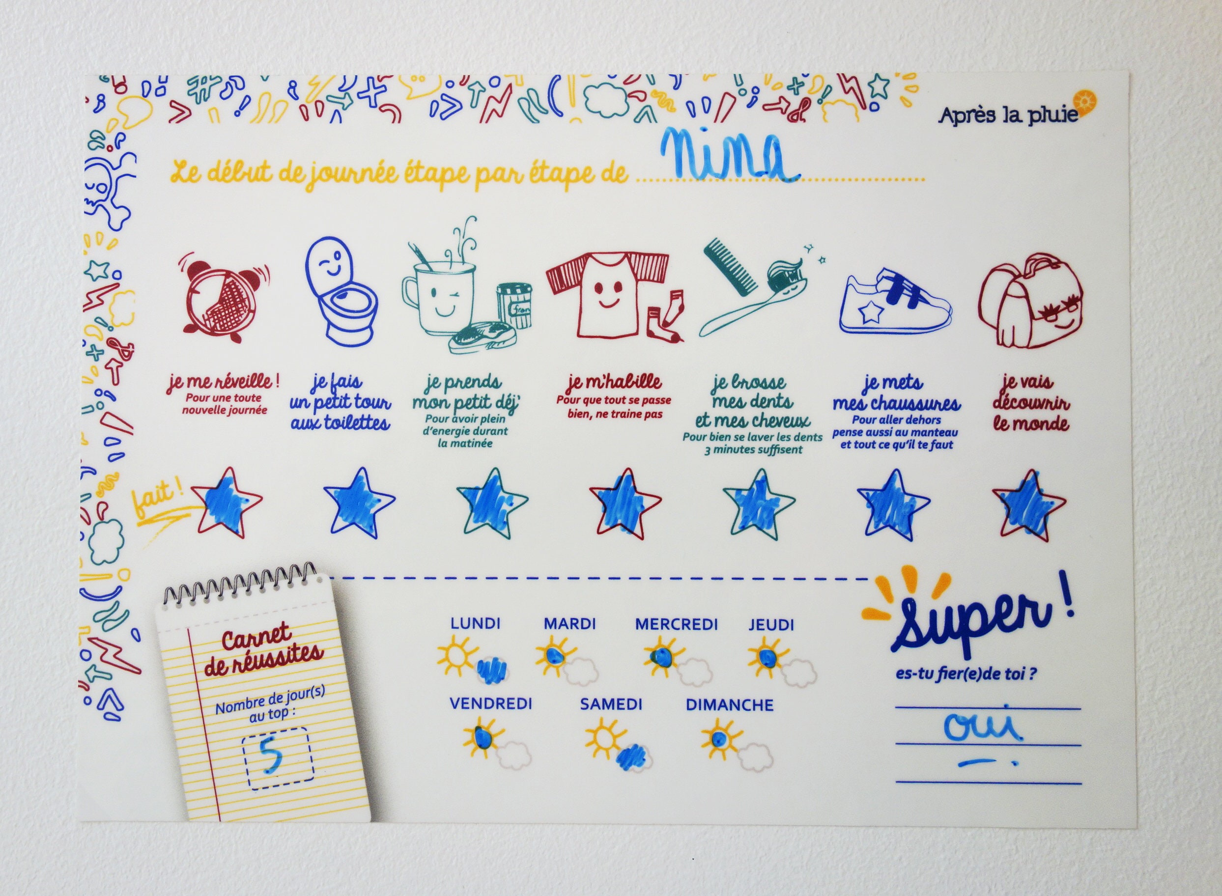 Routine Du Quotidien Format A5 Veleda, Les Actions Matin 3/5 Ans