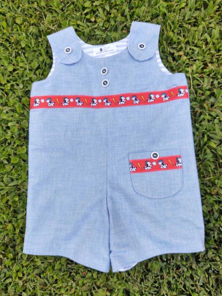 Handmade Lined Recycled 6-9 Month Baby Denim and Ticking - Etsy