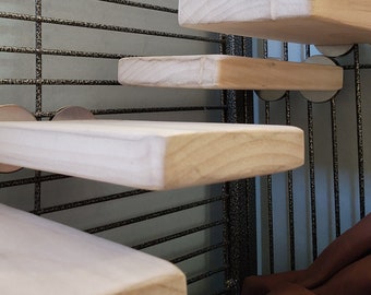 Flat Bird Perch (5PK): Handmade Wood Ledge for Small Birds