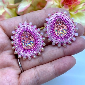Small beaded teardrop earrings, unique gifts for teenagers, valentines day jewelry lovers