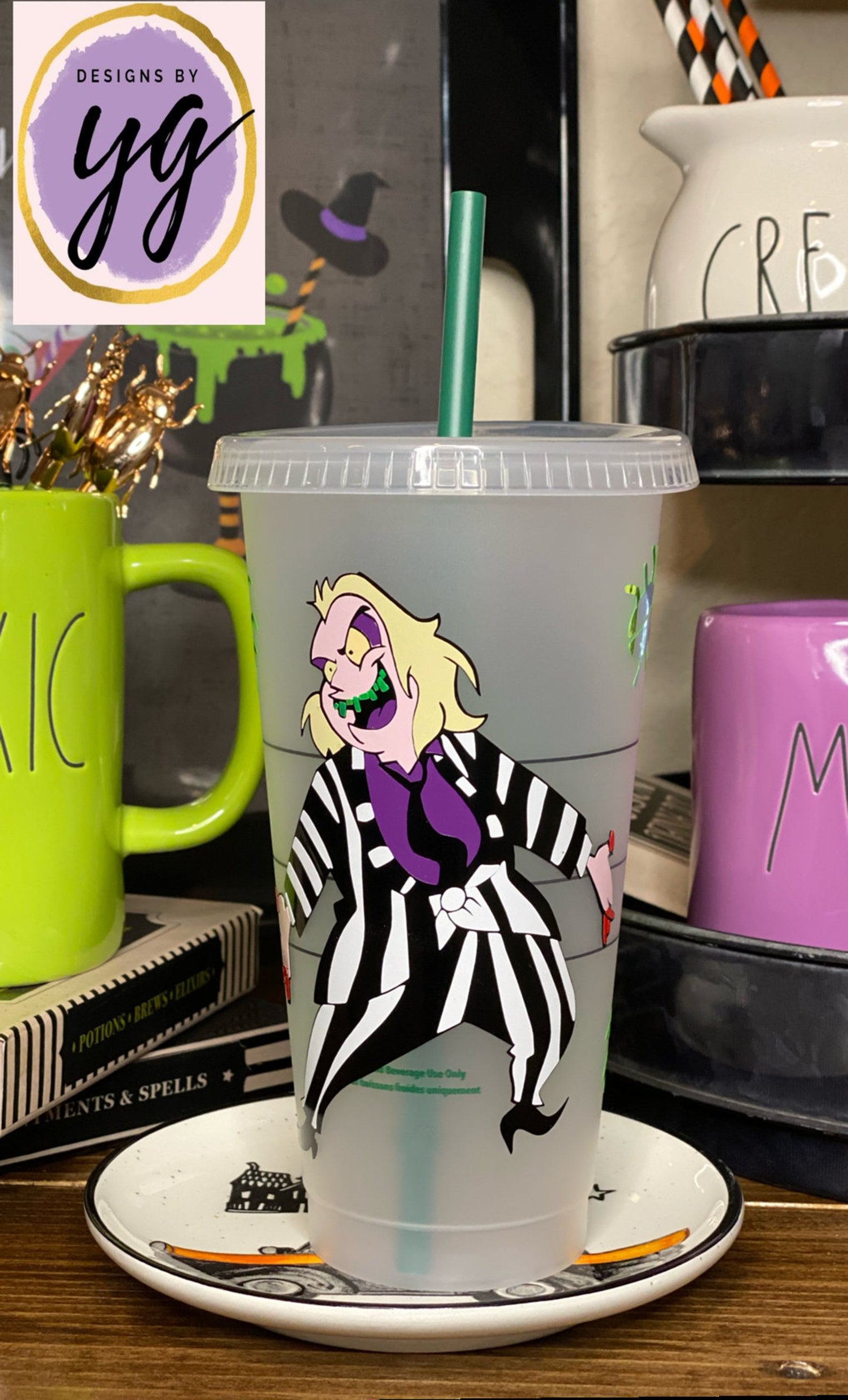 Beetlejuice Custom Starbucks Cup Etsy