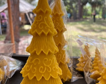 Christmas Tree Beeswax Candles