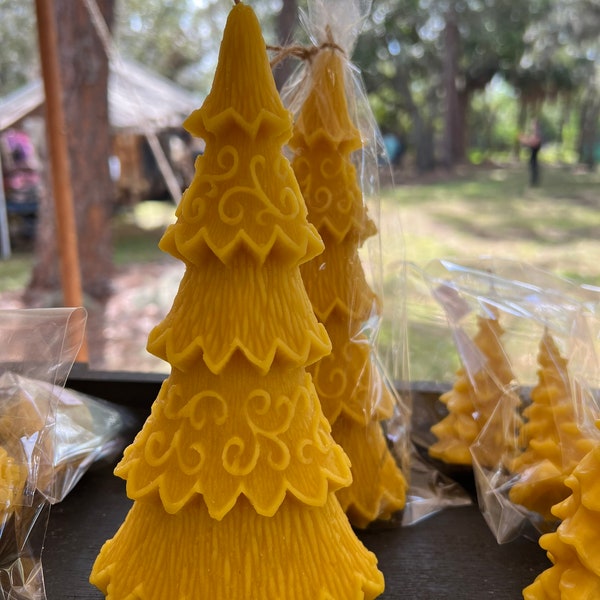 Christmas Tree Beeswax Candles