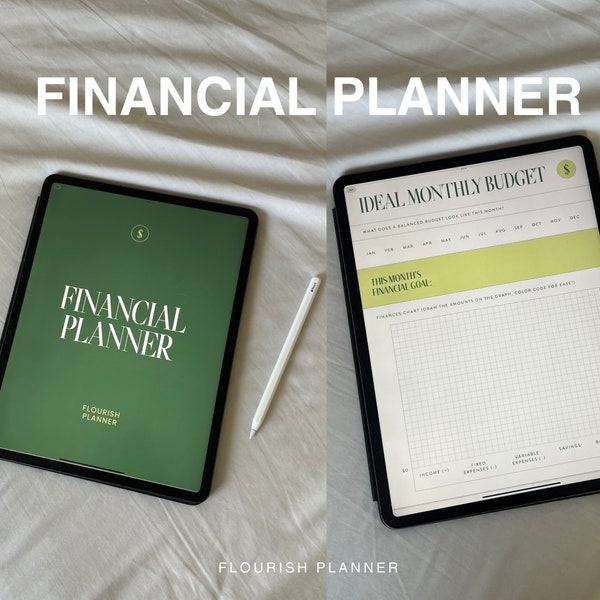 Planificateur financier par Flourish Planner | Planificateur numérique pour Goodnotes & Notability sur iPad