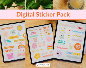 Digital Planner Sticker Pack| 3 Digital Sticker Sheets for iPad Planners | by Flourish Planner