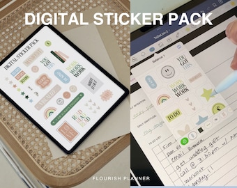 Balance Digital Stickers by Flourish Planner | Digital Planner for Goodnotes & Notability on iPads