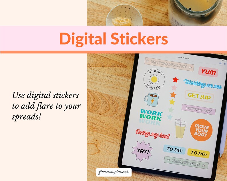 Health & Wellness Digital Planner by Flourish Planner iPad Planner for Goodnotes and Notability image 3