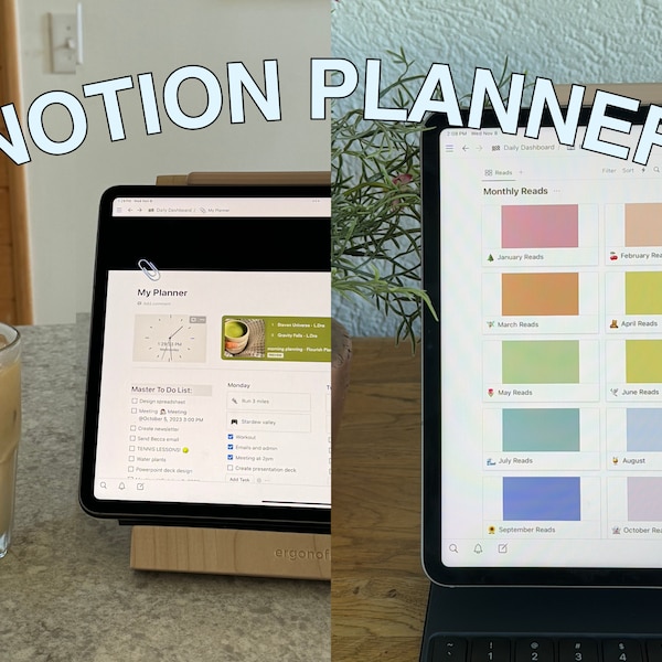 2024 Notion Planner | Weekly Planner, Workout Tracker, Goals, Meal Planner, Book Tracking, and more