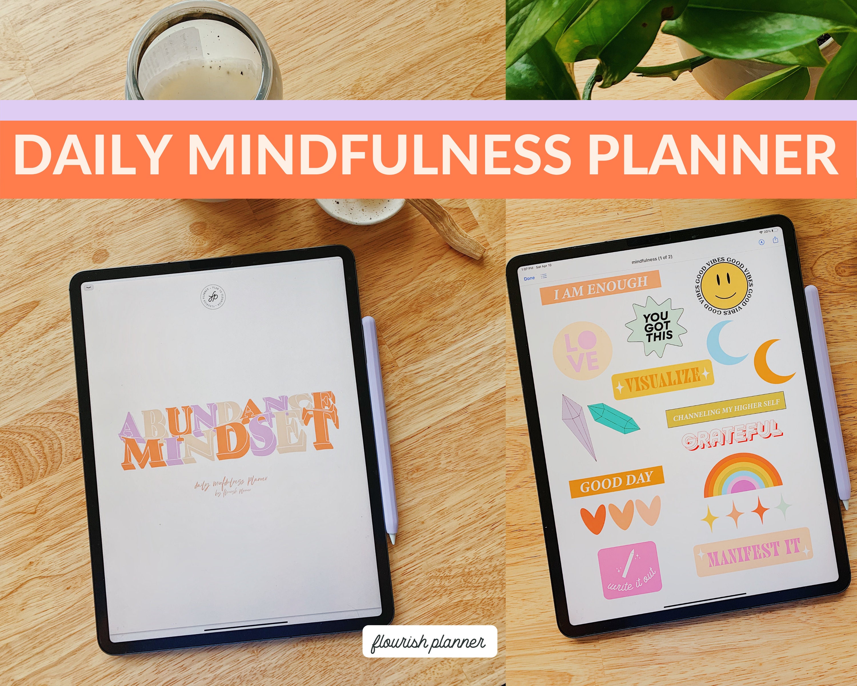 Daily Mindfulness Digital Planner by Flourish Planner iPad Etsy
