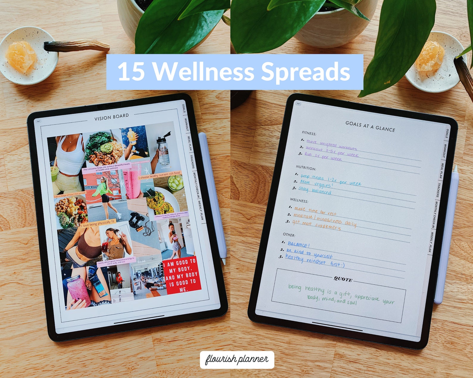 Health & Wellness Digital Planner by Flourish Planner Ipad Etsy Sweden
