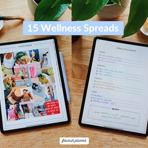 Health & Wellness Digital Planner by Flourish Planner iPad Planner for Goodnotes and Notability image 2