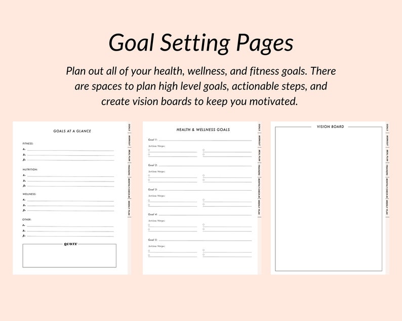 Health & Wellness Digital Planner by Flourish Planner iPad Planner for Goodnotes and Notability image 5
