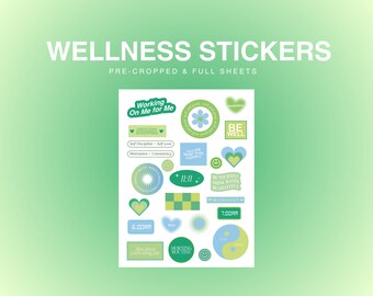 Wellness Digital Stickers by Flourish Planner | Digital Planner for Goodnotes & Notability on iPads