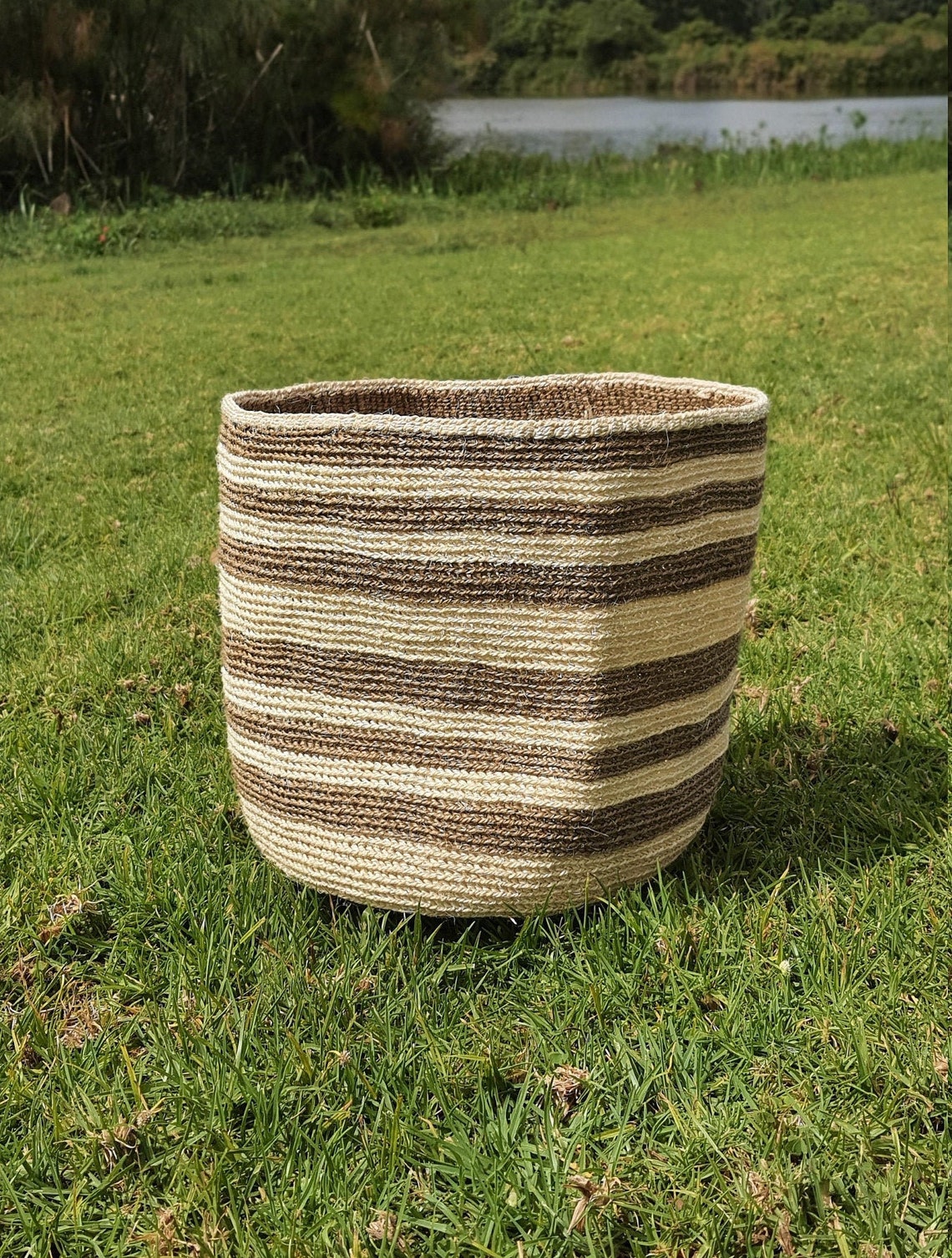 Sisal Basket Hand Woven Basket Kenyan Sisal Basket African Etsy UK