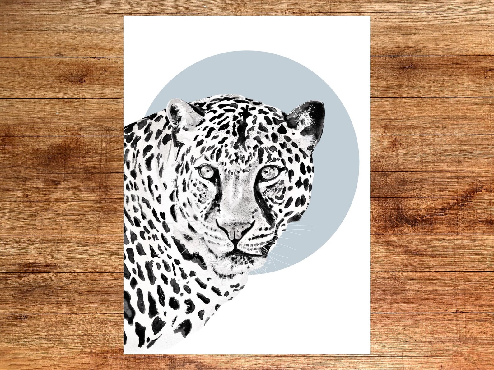 Jaguar print wall art art print watercolour Etsy
