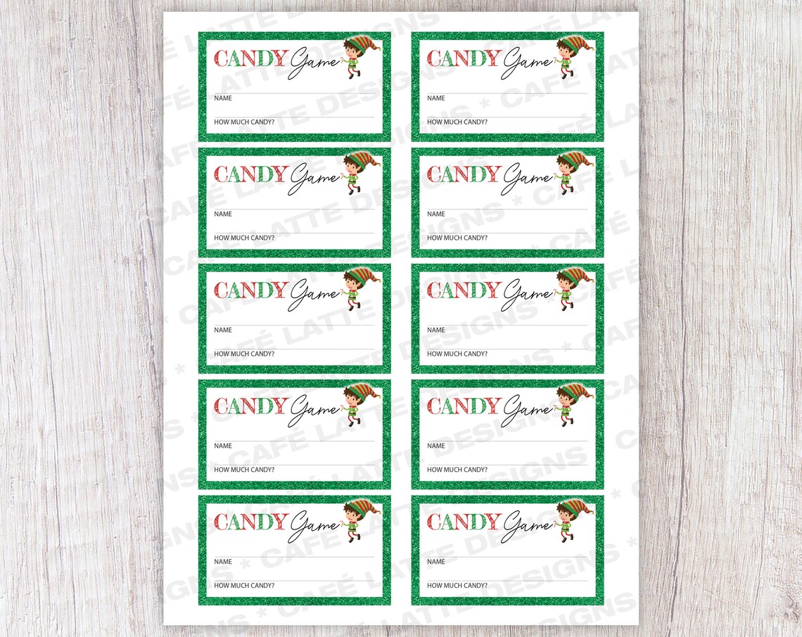 CHRISTMAS Candy Guessing Game Printable Christmas Games Etsy Australia CHRISTMAS Candy Guessing Game Printable Christmas Games Etsy Australia