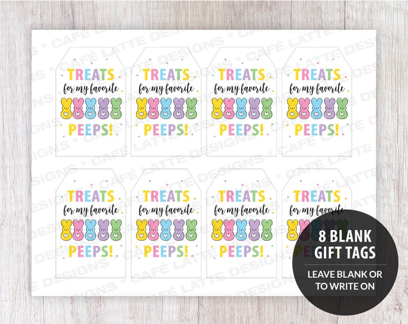 Easter gift tags, Easter printable gift tags, Happy Easter cute bunnies editable gift tag template DIY, Custom gift labels for Easter, Kids friends teacher school gift tags with Easter bunnies, Candy sweet treat bag gift tags for Easter DIY, Treats for my favorite peeps