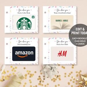 Birthday gift card holder booklet, Happy birthday multiple gift card holder printable template, Birthday gift card coupon book booklet DIY, Original Birthday gift ideas, Unique Birthday gift ideas, Thoughtful Birthday gifts for best friends BFF teens family and friends, Birthday pink confetti digital Coffee gift card holder, Birthday confetti gift card pages instant download, Gifts for her woman women girls girlfriend and wife