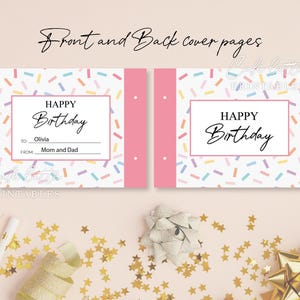 Birthday gift card holder booklet, Happy birthday multiple gift card holder printable template, Birthday gift card coupon book booklet DIY, Original Birthday gift ideas, Unique Birthday gift ideas, Thoughtful Birthday gifts for best friends BFF teens family and friends, Birthday pink confetti digital Coffee gift card holder, Birthday confetti gift card pages instant download, Gifts for her woman women girls girlfriend and wife