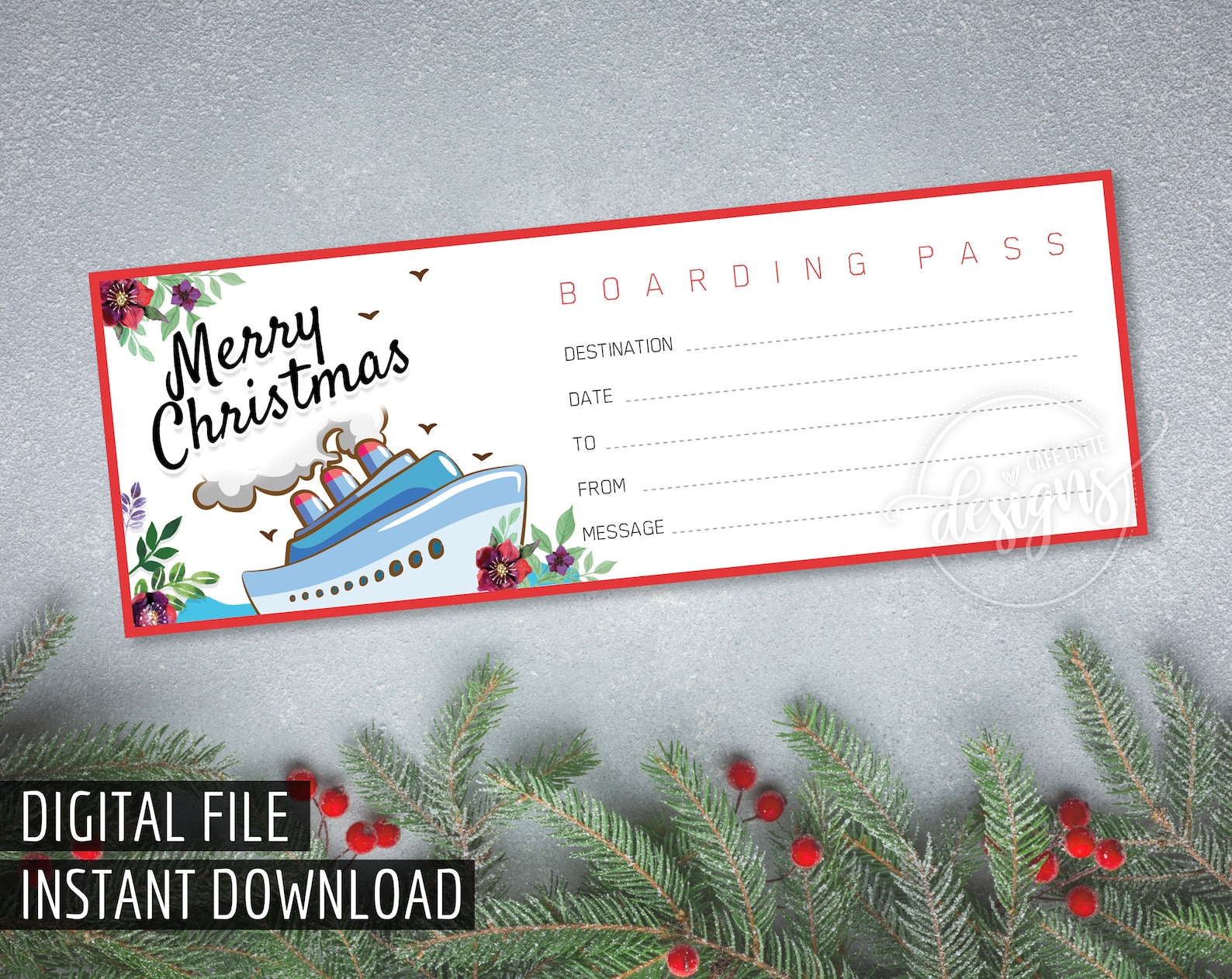 Cruise Gift Certificate Template Free