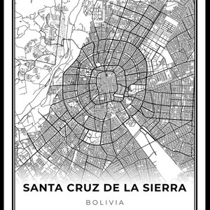 Santa Fe Map Print, New Mexico NM USA Map Art Poster, City Street Road Map Wall Decor,livingroom ...