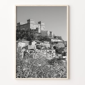 Abruzzo Wall Art Print, Black and White View, Italy Poster, Abruzzo Map, Photo Décor, Italian Wall Art, C19-541