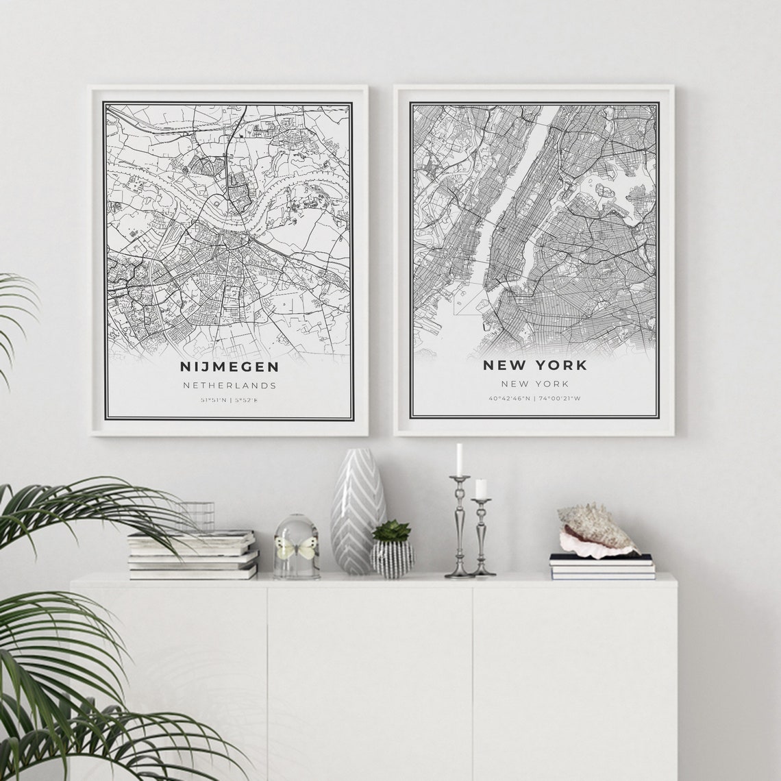 Nijmegen Map Print Netherlands Map Art Poster Nimwegen Etsy