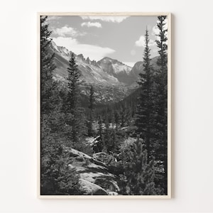 Colorado Black and White Landscape Print, Colorado Wall Art, Colorado Poster, USA Wall Decor, United States Photo, C19-487