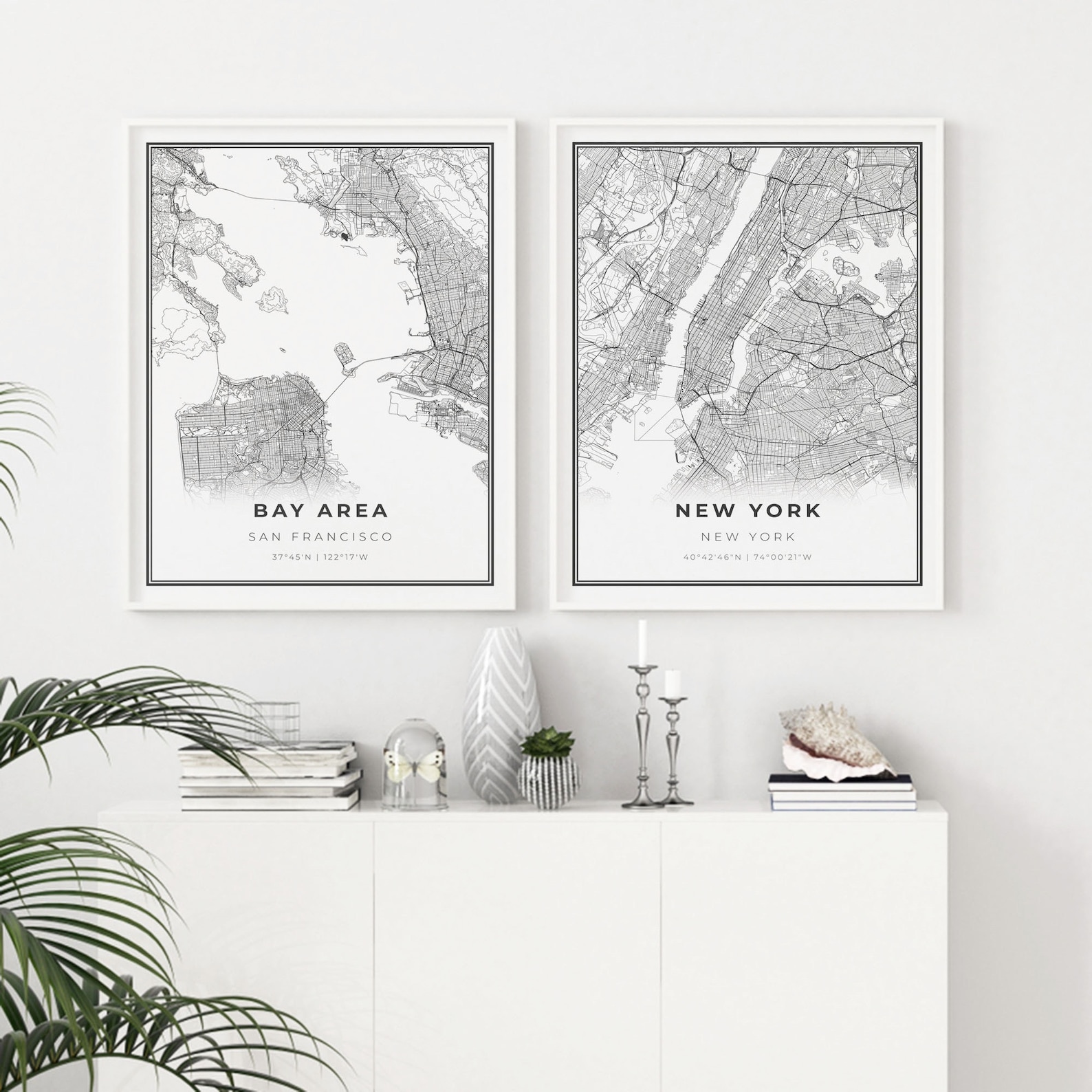 Bay Area Map Print San Francisco Bay Area Road Map Print | Etsy