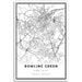 Bowling Green Map Print, Kentucky KY USA Map Art Poster, City Street ...