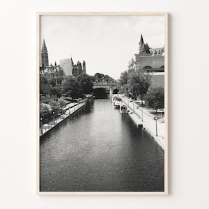 Ottawa River Print Black and White, Ottawa Wall Art, Ottawa Photo Poster, Ontario Canada Wall Décor, Gatineau Quebec, C19-314
