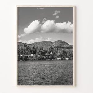 Lake George Black and White Photo Print: New York Wall Art