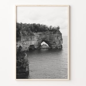 Michigan Landscape Print: Black and White Nature Photography