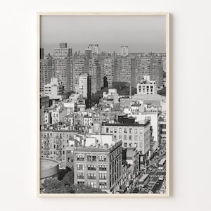 Lower East Side NYC Print: Black and White Urban Wall Art