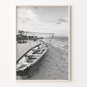 Burundi Beach Print: Black and White Africa Photo